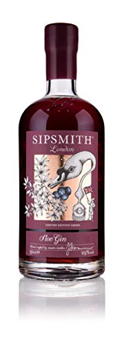 Sipsmith Sloe Gin I Handgepflügte Schlehen-Beeren I Angesetzt im London Dry Gin I Für ein fruchtig-herbes Aroma I 29% I 500ml Einzelflasche von Sipsmith