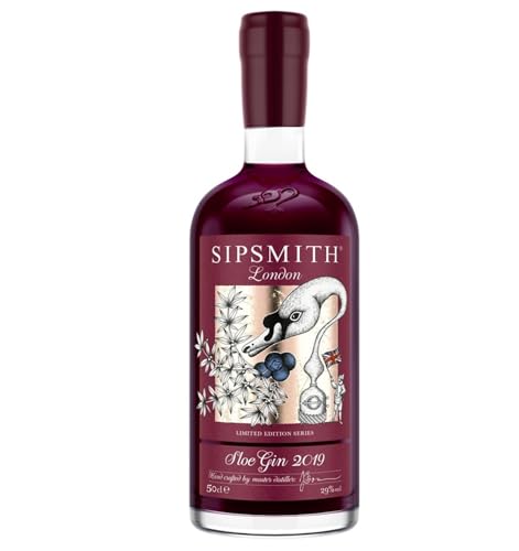 Sipsmith Sloe Gin I Handgepflügte Schlehen-Beeren I Angesetzt im London Dry Gin I Für ein fruchtig-herbes Aroma I 29% I 500ml Einzelflasche von Sipsmith