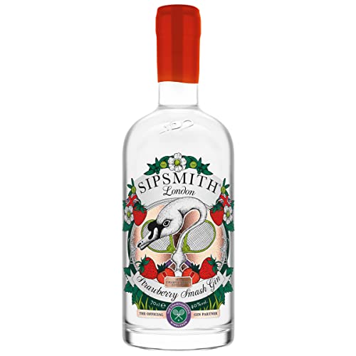 Sipsmith Strawberry Smash Gin I Wimbledon Championship Edition 2022 I Frische Erdbeernoten, kombiniert mit leichtem Zitrus- und Minzgeschmack I 40% Vol | 700ml Einzelflasche | Sipsmith Strawberry Smash Gin I Wimbledon Championship Edition 2022 I Frische Erdbeernoten, kombiniert mit leichtem Zitrus- und Minzgeschmack I 40% Vol | 700ml Einzelflasche | von Sipsmith