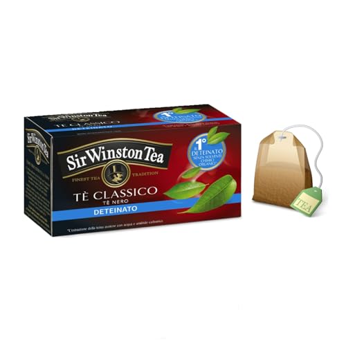 Sir Winston Tea® | Klassischer Schwarztee ohne chemische Lösungsmittel – 20 Teebeutel (30 g) | Ceylon schwarzer entkoffeinierter Tee von Sir Winston Tea