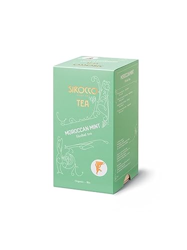 Sirocco Tee Schweiz | Bio | Marokkanische Minze | Mit echter Nanaminze | Handgefertigte Teebeutel | Moroccan Mint | 1 x 20 Beutel von GREAT BRITISH TRADING LIMITED
