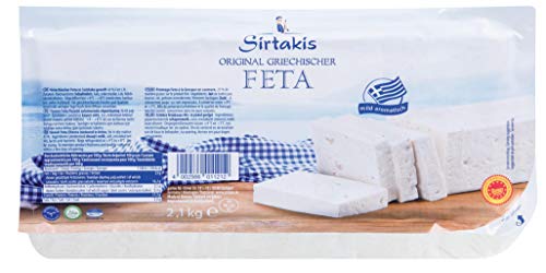 Sirtakis Feta Schafskäse - 4x 2.1kg Vakuum - Schafkäse Fetakäse griechischer Feta Schaf Käse Salzlake in Vakuumverpackung Griechenland 43% Fett i.Tr. mikrobielles Lab vegetarisch glutenfrei Halal Sirtakis Feta Schafskäse - 4x 2.1kg Vakuum - Schafkäse Fetakäse griechischer Feta Schaf Käse Salzlake in Vakuumverpackung Griechenland 43% Fett i.Tr. mikrobielles Lab vegetarisch glutenfrei Halal von Sirtakis