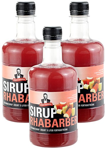 Sirup Royale mit Rhabarber-Geschmack, 3x 0,5 Liter, PET-Flaschen von Sirup Royal