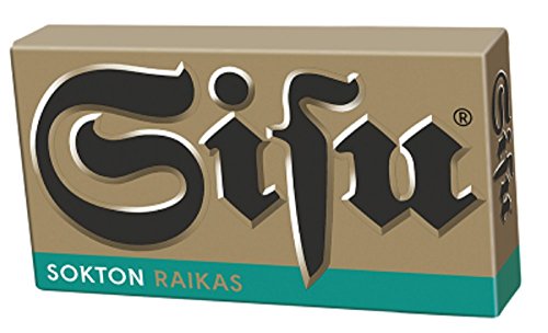 Blatt-Sisu Raikas Sokton – Original – finnisch – zuckerfrei – Salmiak – Lakritz – Pastillen – Lutschtabletten – Tropfen – Dragees – Süßigkeiten – 24 Boxen à 36 g von Sisu