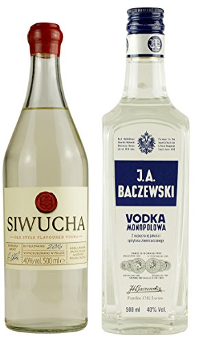 Polnische Old School Wodka-Klassiker: Sichwucha Wodka + J.A. Baczewski Wodka | 2x 0,5 Liter, 40% von Siwucha, Baczewski