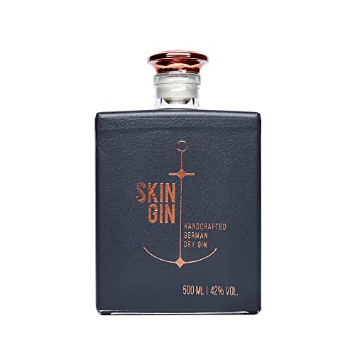 Skin Gin | Handcrafted German Gin | Anthracite Grey | Manufaktur Gin aus dem Alten Land | Koriander-Grapefruit-Limetten | 42% 500ML von Skin Gin