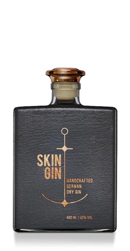 Skin Gin | Handcrafted German Gin | Anthracite Grey | Manufaktur Gin aus dem Alten Land | Koriander-Grapefruit-Limetten | 42% 500ML von Skin Gin