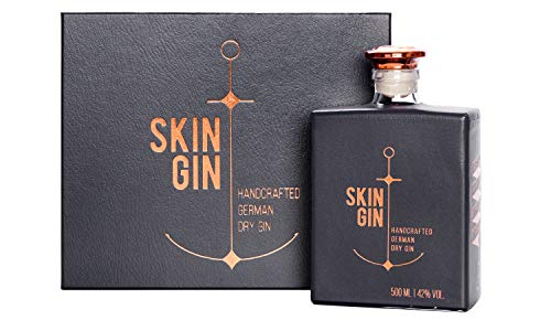 Skin Gin | Handcrafted German Gin | Geschenkbox Gin + Thomas Henry Tonic Water | Manufaktur Gin aus dem Alten Land | Koriander-Grapefruit-Limetten | 42% 900ML Anthrazit Grey von Skin Gin