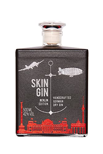 Skin Gin | Handcrafted German Gin | Berlin Edition | Manufaktur Gin aus dem Alten Land | Koriander-Grapefruit-Limetten | 42% 500ML von Skin Gin