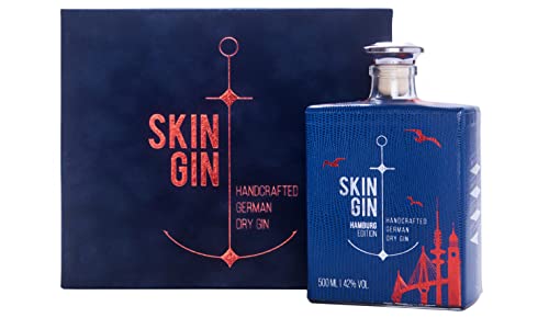 Skin Gin | Handcrafted German Gin | Geschenkbox Gin + Thomas Henry Tonic Water | Manufaktur Gin aus dem Alten Land |Koriander-Grapefruit-Limetten | 42% 900ML von Skin Gin