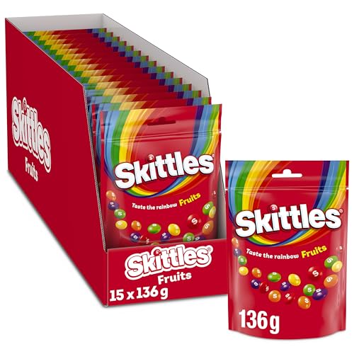 Skittles Fruits, fruchtige Kaubonbons, 136g (1x15 Bags) von Skittles