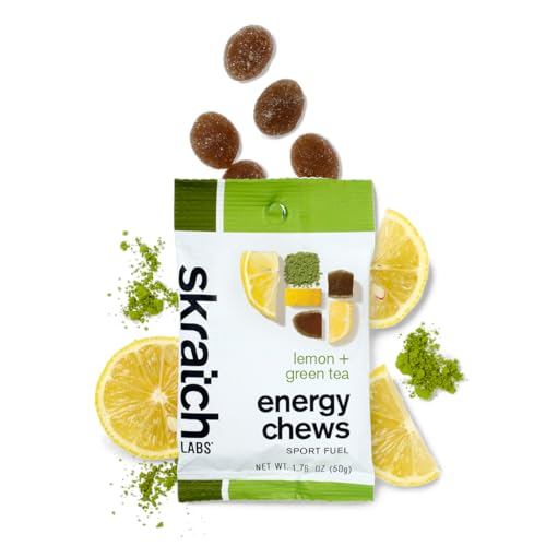 SKRATCH LABS Energy Chews | Kaubonbons | Ausdauer, Training, Wettkampf, Kohlenhydrate | Gel Alternative| Glutenfrei, Vegan (10 Stück, Grüner Tee + Zitrone) von Skratch Labs