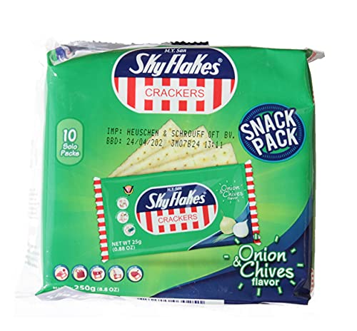 Sky Flakes Crackers Zwiebel Schnittlauch 250g Philippinen 10x a 25g Weizen Kekse von Skyflakes