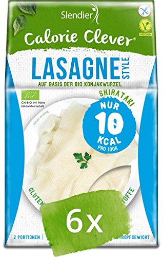 6 Einheiten - Konjac Lasagne - Slendier - Bio - 400g von Slendier