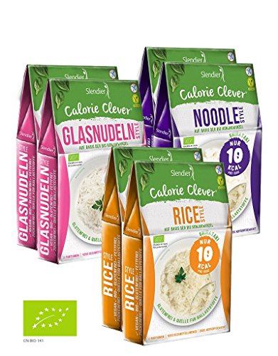 Shirataki Konjak Asia Probierpaket: 2 x Glasnudeln-Style 250g, 2 x Rice-Style 250g, 2 x Noodle-Style 250g Shirataki Konjak Asia Probierpaket: 2 x Glasnudeln-Style 250g, 2 x Rice-Style 250g, 2 x Noodle-Style 250g von Slendier