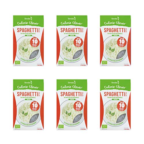 6x Slendier Bio-Spaghetti aus Konjak 400g von Slendier