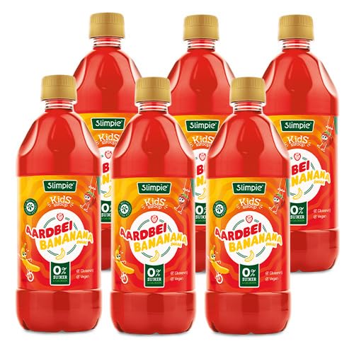 Slimpie - Erdbeere Banane Kids Limonaden-Sirup - 6x 580ml von Slimpie