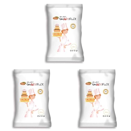 SmartFlex Smartflex Fondant White Velvet Almond 250 g (Packung mit 3) von SmartFlex