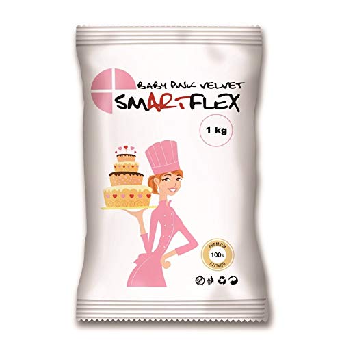 SmartFlex Fondant Baby Pink Velvet, 1kg von SmartFlex