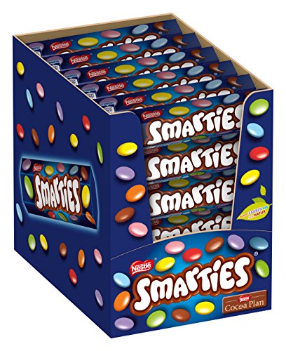 Nestlé SMARTIES, bunte Schokolinsen, ideal für Kindergeburtstage, ohne künstliche Farbstoffe, Großpackung für kleine Naschkatzen, 36er Pack (36 x 38 g) von Smarties