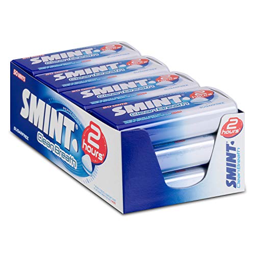 SMINT 2H Clean Breath Peppermint - 12 Dosen mit 50 kräftigen Pfefferminzen, zuckerfreie Zahnpflege für mehr als 2 Stunden von Smint