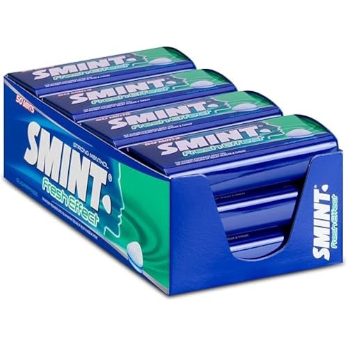 SMINT Fresh Effect Strong Menthol - 12 Dosen mit 50 kräftigen Pfefferminzen, zuckerfreie Pastillen für ein frisches Nasen- und Rachengefühl. von Smint