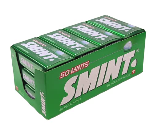 SMINT Mints Spearmint | 12 Metall-Dosen mit Speerminze Pastillen | Zuckerfreie Zahnpflege von Smint
