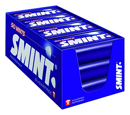 SMINT Mints Peppermint | 12 Metall-Dosen mit Pfefferminze-Pastillen | Zuckerfreie Zahnpflege von Smint