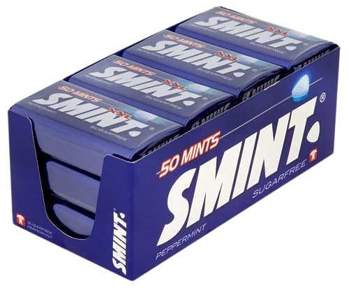 Smint Sugar Free Mints, Peppermint Flavour, Suitable for Vegetarians - 50 XXL Tin von Smint