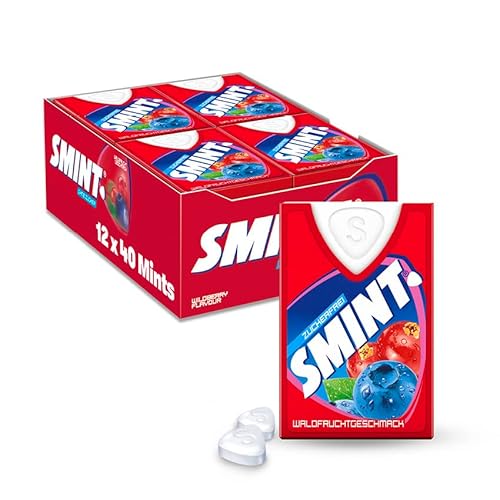 Smint Waldfrucht, 12 Dispenser mit je 40 Wildberry-Pastillen, zuckerfreie Mints für über 2 Stunden frischen Atem (12 x 40 Stück) Smint Waldfrucht, 12 Dispenser mit je 40 Wildberry-Pastillen, zuckerfreie Mints für über 2 Stunden frischen Atem (12 x 40 Stück) von Smint