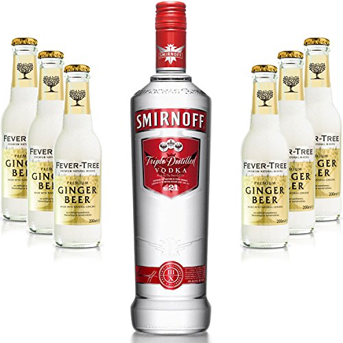 Moscow Mule Set - Smirnoff Vodka 0,7l 700ml (40% Vol) + 6x Fever Tree Ginger Beer 200ml - Inkl. Pfand MEHRWEG von Smirnoff-Smirnoff