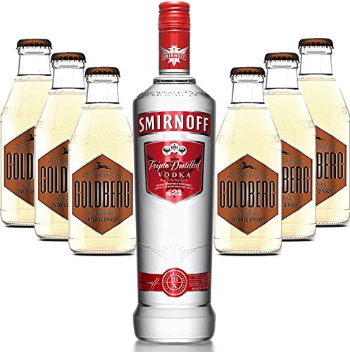 Moscow Mule Set - Smirnoff Vodka 0,7l 700ml (40% Vol) + 6x Goldberg Intense Ginger 200ml - Inkl. Pfand MEHRWEG von Smirnoff-Smirnoff