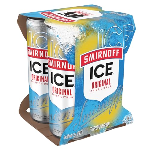 Smirnoff Ice Original 4er-Pack, prickelndes Mixgetränk mit Smirnoff Vodka und spritzigem Zitronengeschmack, perfekt für Partys und gesellige Anlässe, 10 Prozent Alkohol, 250-ml-Dosen Smirnoff Ice Original 4er-Pack, prickelndes Mixgetränk mit Smirnoff Vodka und spritzigem Zitronengeschmack, perfekt für Partys und gesellige Anlässe, 10 Prozent Alkohol, 250-ml-Dosen von Smirnoff