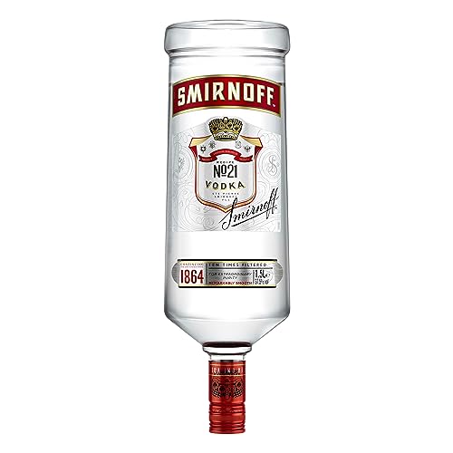 Smirnoff Red No. 21 Premium Vodka Triple Destilled, Relaunch 2019, Wodka, Alkohol, Alkoholgetränk, Flasche, 37.5%, 1.5 L, 749957 von Smirnoff