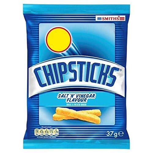Smiths Chipsticks Salt 'N' Vinegar Flavour Maize & Potato Snack 37g Price Marked 39p (Packung 30) von Smiths