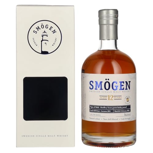 SMÖGEN 12 Years Old Distillery Estate Barley Swedish Single Malt Whisky 56,6% Vol. 0,5l in Geschenkbox SMÖGEN 12 Years Old Distillery Estate Barley Swedish Single Malt Whisky 56,6% Vol. 0,5l in Geschenkbox von Smögen