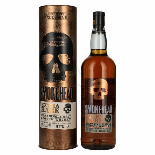 Smokehead EXTRA RARE Islay Single Malt Scotch Whisky Gold Design 40,00% 1,00 lt. von Smokehead