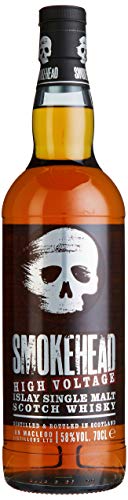 Smokehead HIGH VOLTAGE Islay Single Malt Scotch Whisky mit Geschenkverpackung (1 x 0.7 l) von Smokehead