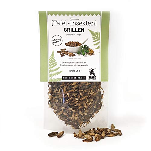 Grillen - essbare Insekten von 'SNACK insects' 25g - Insekten zum Essen & Kochen - Insektensnack von SNACK insects