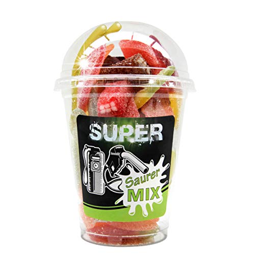 Snack Service Saurer MIX Becher Super! Saure Fruchtgummi Mischung 200g von Snack Service