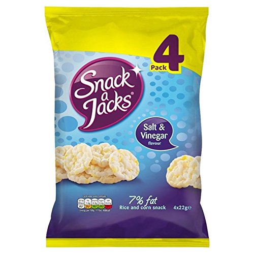 Snack Jacks Salz & Essig Reiskuchen 4 X 22G (Packung mit 4) von Snack a Jacks