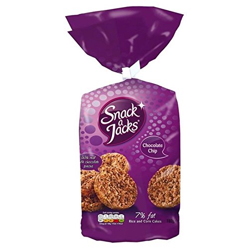 Snack Jacks Schokolade Chip Reiskuchen 180G (Packung mit 4) von Snack a Jacks