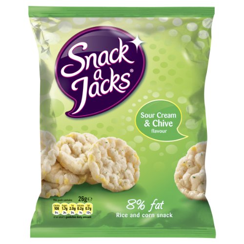 Snack a Jack Sour Cream and Chive, 26 g, 24 Stück von Snack a Jacks