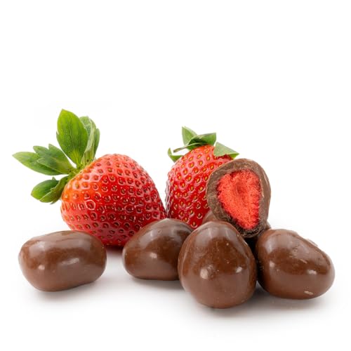 Erdbeeren gefriergetrocknet in Vollmilchschokolade 250 g von Snackberries