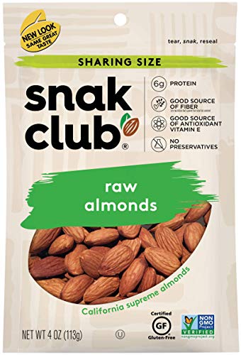 Snak Club Natürliche rohe Mandeln, 118 ml, 6 Stück Snak Club Natürliche rohe Mandeln, 118 ml, 6 Stück von Snak Club