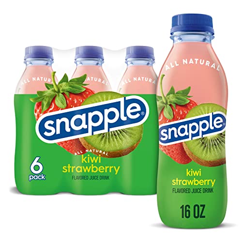 Snapple Kiwi Erdbeere, 473 ml, recycelte Kunststoffflasche, 473 ml, 24 Stück von Snapple