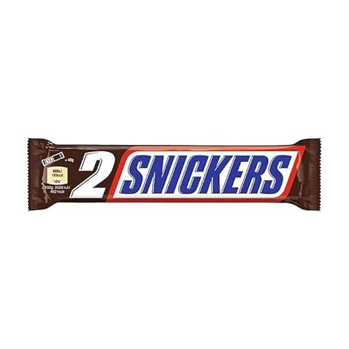 SNICKERS®Schokoriegel, Schokolade, Erdnuss & Karamell, 24 Doppelriegel in einer Packung, 2Pack 24x80g von Snickers