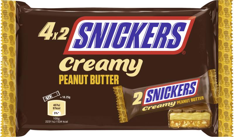 Snickers Creamy Peanut Butter Schokoriegel Multipack Snickers Creamy Peanut Butter Schokoriegel Multipack von Snickers