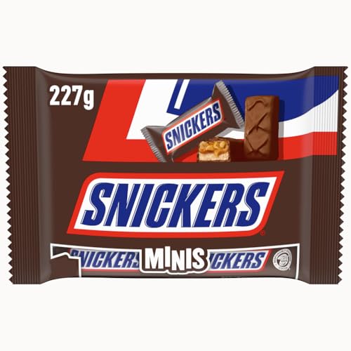 Snickers Minis, Schokoriegel mit Erdnuss und Karamell, Eine Packung (1x 227g) Snickers Minis, Schokoriegel mit Erdnuss und Karamell, Eine Packung (1x 227g) von Snickers