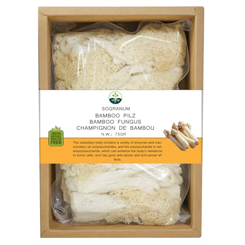 Pilz Bamboo 75g| Zur Zubereitung von Suppen und Eintöpfen | reich an pflanzlichem Protein | ohne Zusatzstoffe -100% naturbelassen Pilz Bamboo 75g| Zur Zubereitung von Suppen und Eintöpfen | reich an pflanzlichem Protein | ohne Zusatzstoffe -100% naturbelassen von SoGranum